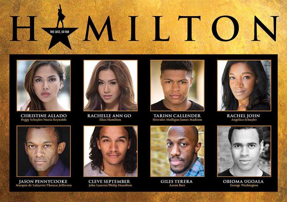 Eerste castleden voor Hamilton op West End aangekondigd Musicalweb.nl