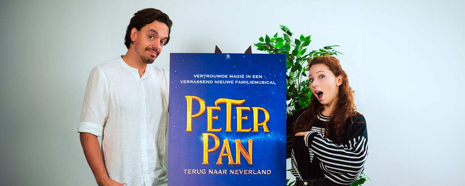 Sophie Janssens (Peter Pan) en Nordin De Moor (Kapitein Haak) in Peter Pan