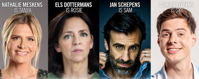 Nathalie Meskens, Jan Schepens, Els Dottermans en Dorian Liveyns in Vlaamse Mamma Mia!