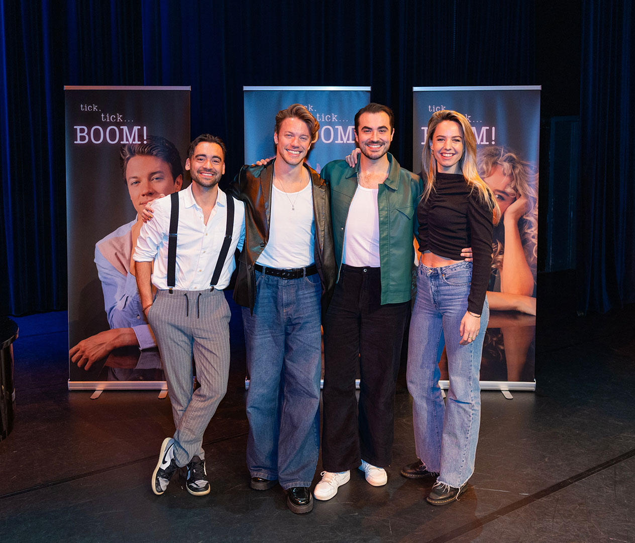 Foto van de cast van tick, tick… BOOM!